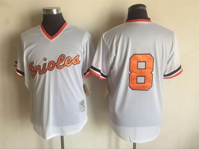 2017 MLB Baltimore Orioles #8 Cal Ripken White Throwback Jerseys1